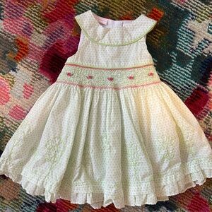 Charming Green and Pink Kids Dress